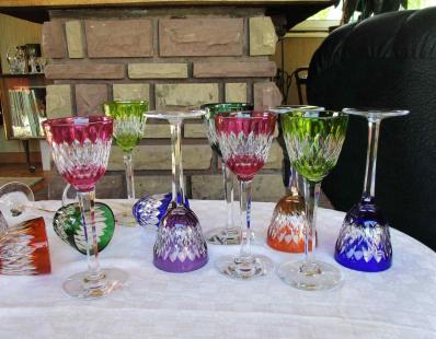 Cristal baccarat verres couleurs