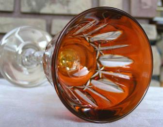 Cristal double couleur orange