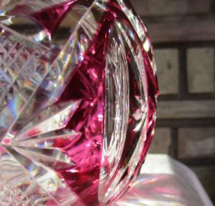 Cristal taille overlay 1930 saint louis