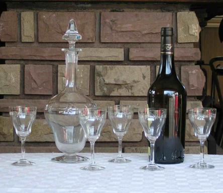 Ensemble carafe verre porto st louis