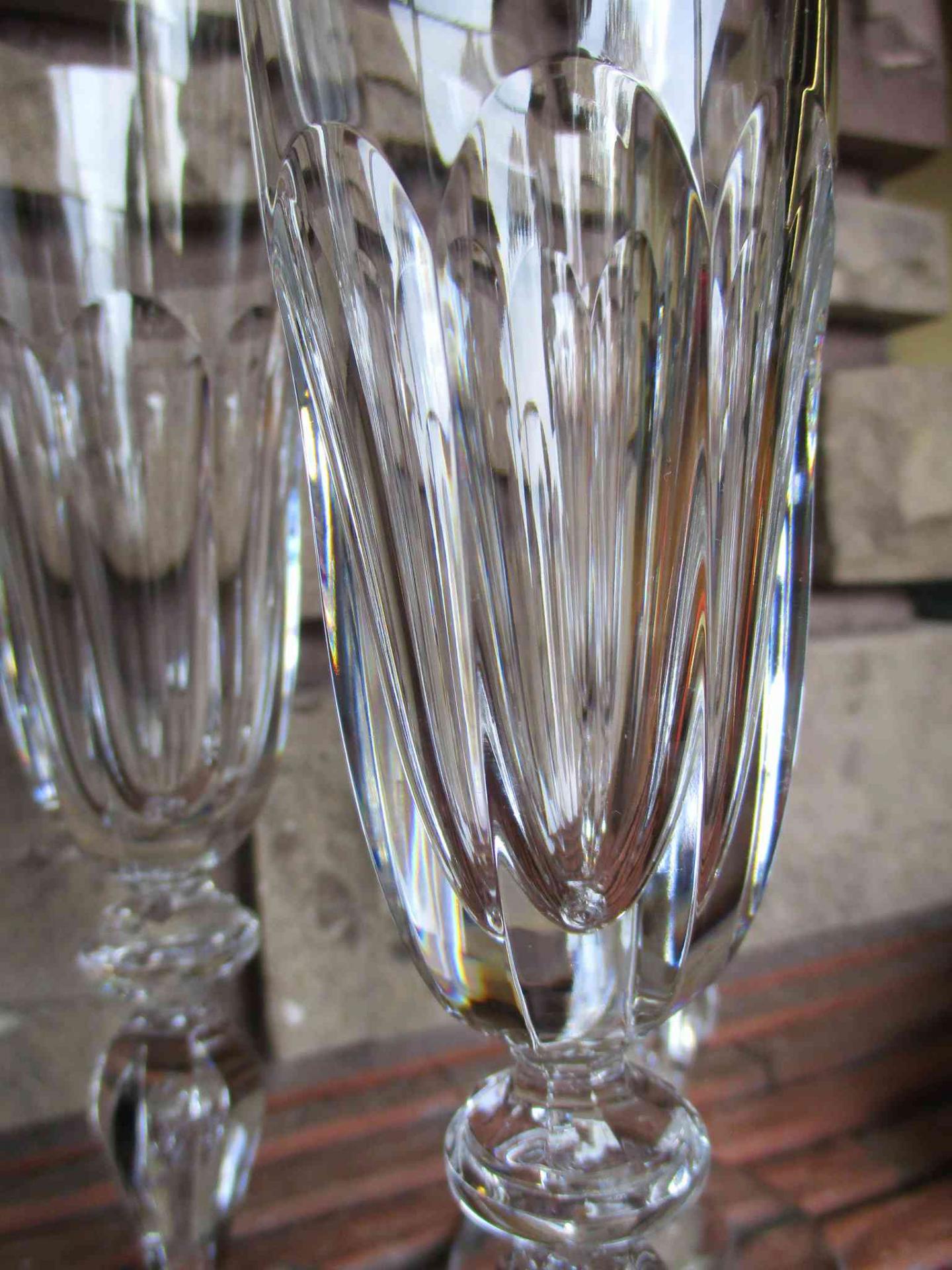 Taille cote plate, verre en cristal