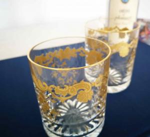 Glasses massenet gold crystal