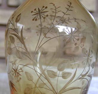 Gravure roue 1900 cristal verre