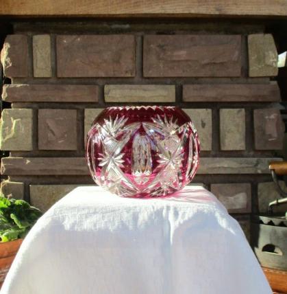 Vase boule cristal st louis
