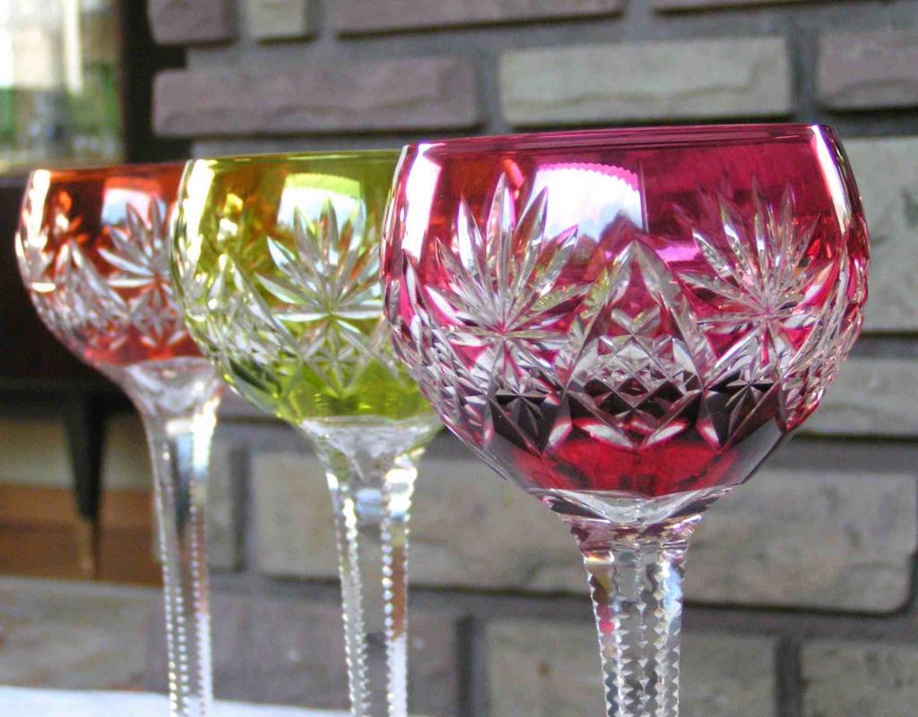 verre cristal en couleur