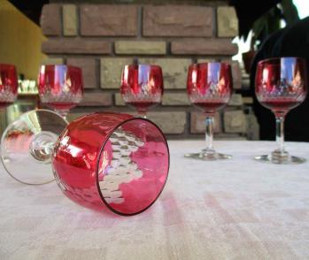 Verres baccarat rose