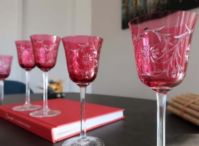 Baccarat verres couleurs cristal