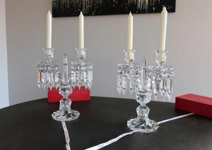 Candelabres baccarat ancien cristal