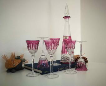 Carafe verres tommy couleurs cristal