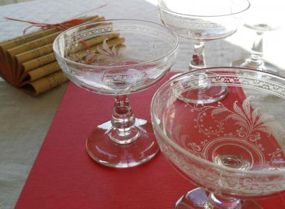 Coupe a champagne baccarat cristal ancien