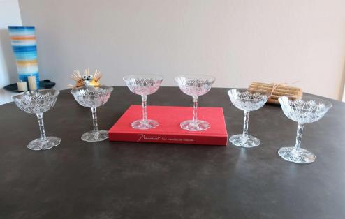 Coupes a champagne baccarat conde cristal france