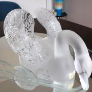 Cygne cristal lalique tete baissee penchee