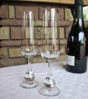 Flute pavot champagne baccarat cristal