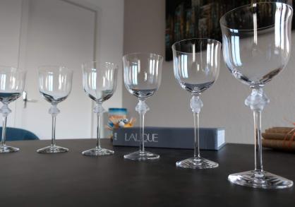 Lalique verres eau roxane cristal