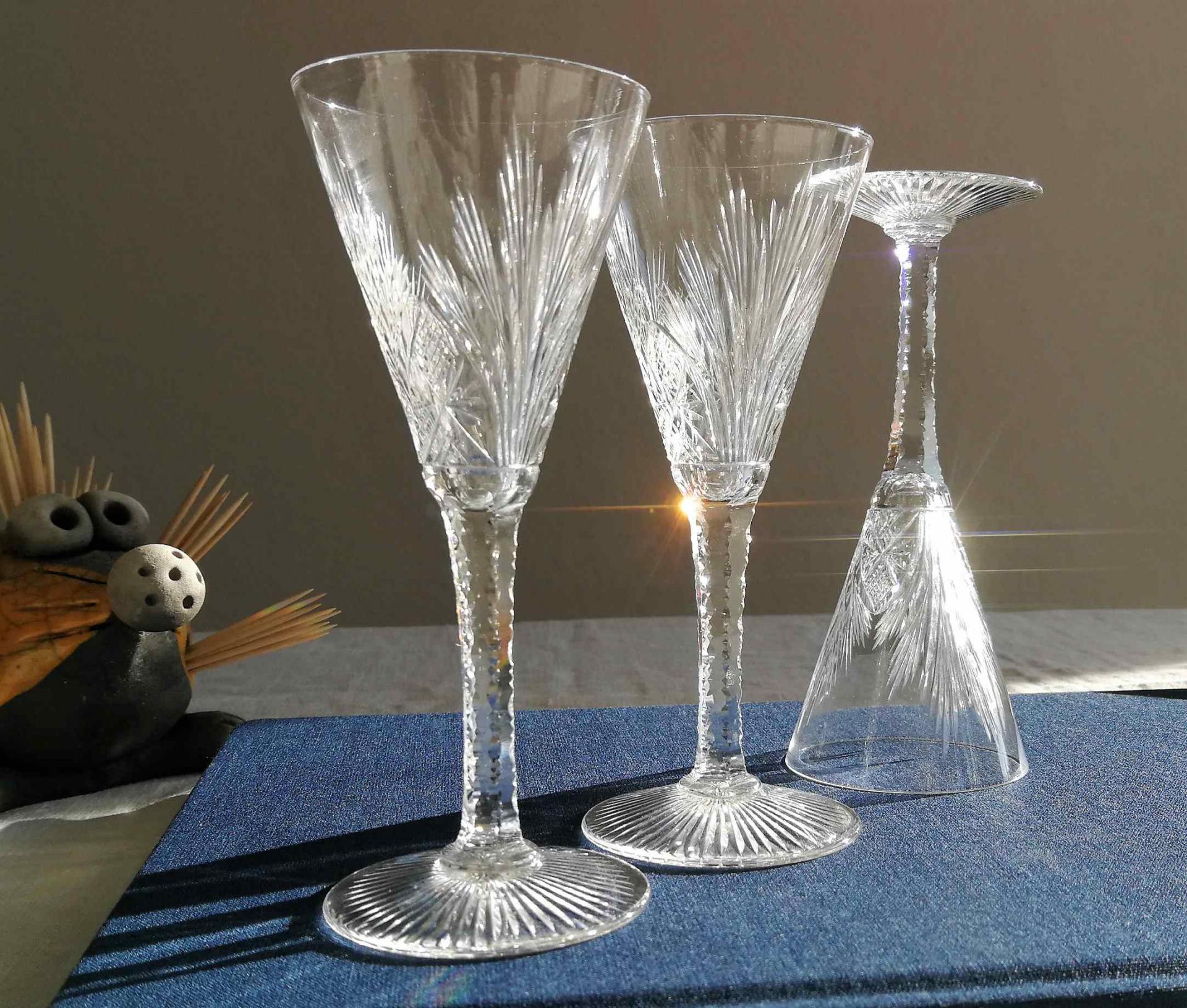 Verres en cristal Saint Louis, service Nelly