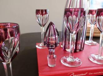 Overlay baccarat amethyste verre couleur