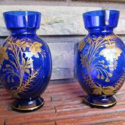 Paire vases cristal saint louis