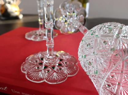 Pau baccarat vert overlay cristal