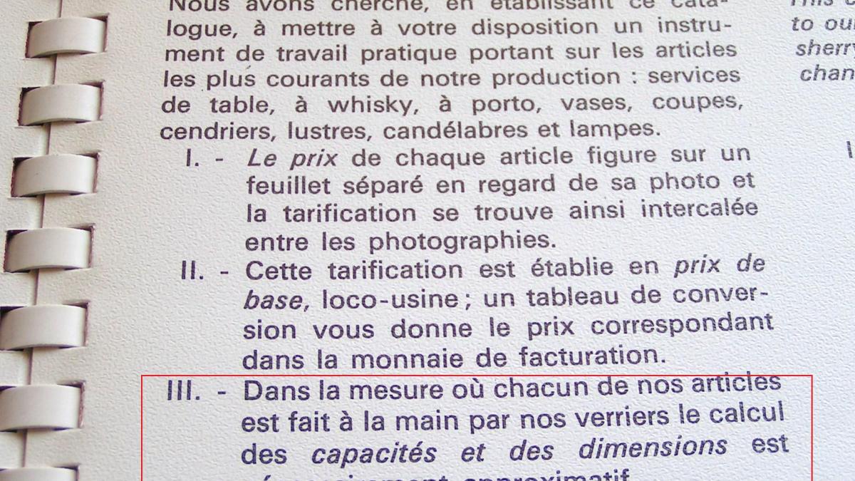 Différences entre les verres en cristal. Prestivilege