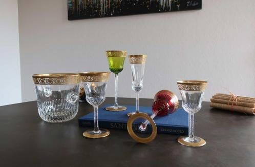 Service collection thistle verres saint louis cristal france