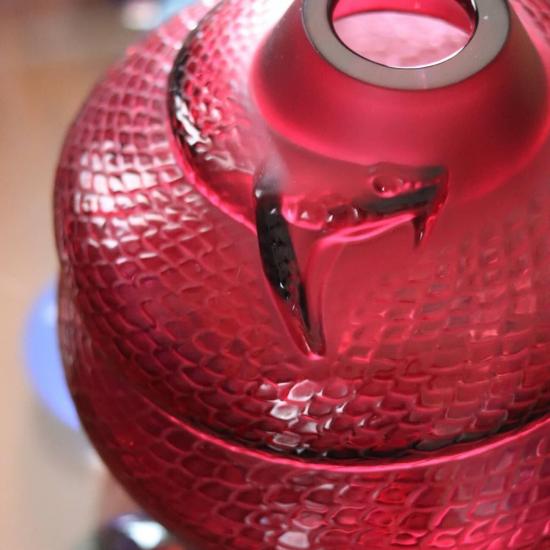 Vase serpent rouge lalique