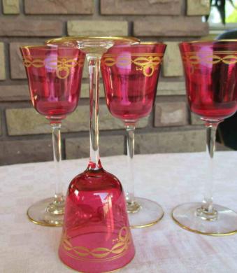 Verre byzantine or baccarat cristal ancien