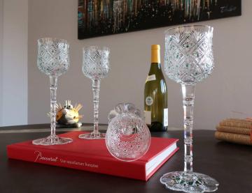 Verre pau baccarat cristal vert overlay