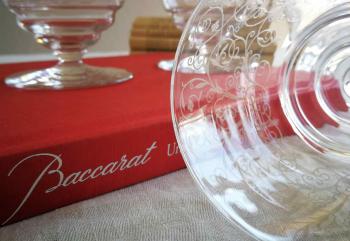 Verres cristal fin grave baccarat