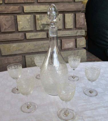 Verres liqueur cristal ancien