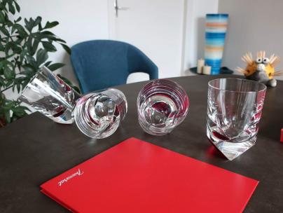 Verres projection baccarat cristal